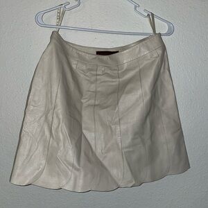 Margaret Godfrey leather skirt